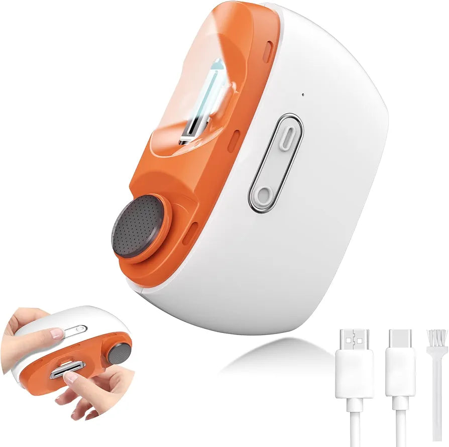 Rechargeable Electric Nail Clipper – 2-in-1 Trim & Polish Tool ✨